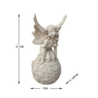 Fairy Figurine with Floral Base Whimsical Fairy Ornament Cute for Flower Bed