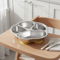 316L Stainless Steel Kids Tray Easy to Clean Children's Tableware for Toddlers