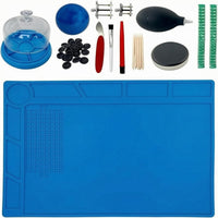 13 Pieces Watch Repair Kit Raised Edge Tool Set Clear Dome Cover