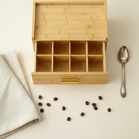 Wooden Tea Pouch Box Solid Wood Coffee Pod Storage Drawer for Kitchen
