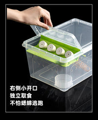 Cricket Feeding Box with Climbing Frame for Reptiles, Escape-Proof, Plastic