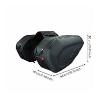Zippered Motorcycle Saddle Bags Top Carry Handles Bike Storage Included Straps