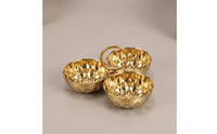 Faceted Three-Compartment Dish with Handle Long-Lasting 3-Compartment Condiment Bowl Compact Dipping Tray Food Safe for Home Dining