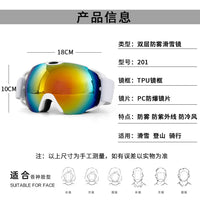 滑雪镜护目镜男女卡近视眼镜成人滑雪套装双层防雾登山滑雪眼镜