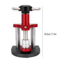 1 Piece Watch Case Press Tool Vertical Rotary Bench-top Press Central Shaft Multiple Die Inserts Suitable for Watch Repair DIY Projects