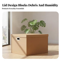 Foldable Cardboard Container Ships Flat Household Storage Stackable for Students