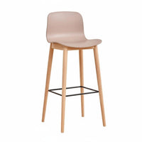 Molded Seat High Stool Nordic Barstool Chair Modern Simple Design Ergonomic Backrest for Kitchen Island, Reception Area, Pantry