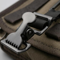 Woven Nylon Glove Clip Holder Serrated Teeth Carabiner Glove Clip Glossy Black Compact