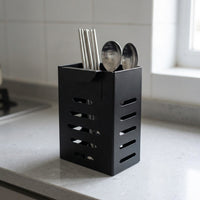 Wholesale Stainless Steel Wall-Mounted Chopstick Holder with Drain, Spoon Utensil Caddy, Kitchen Storage Rack