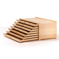 Wood Art Storage Box Compartmented Art Supply Drawer Box Sturdy for Craft Room