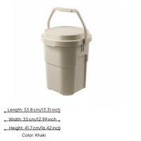 Lidded Plastic Pail with Lid Storage Container Rounded Edges