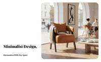 Italian design Upholstered sidechair Modern Design Upholstered Tub Chair Minimalist Aesthetic Lounge Seating Thick Cushioning for Interior Designers, Apartment Dwellers, Cafe, Reception Area, Hotel Lobby, Office