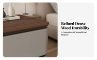 Two-Drawer Night Cabinet Sturdy Structure Bedside Table Wear-Resistant Finish
