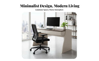 Desk with Integrated Drawers Minimalist Design Desk with Drawers Ample Storage Space Multi-Functional for Professionals, Bedroom