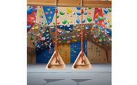 2 Pieces Long-Lasting Wood Rock Climbing Finger Board Non-Slip Wooden Climbing Triangles Skin Friendly for Climbers, Athletes, Home Gym
