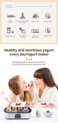 八杯自制酸奶发酵机早餐机商用果酱冰淇淋酸奶酸奶机YOGURT MAKER 英规