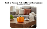 Pumpkin Shaped Candy Dish Large Capacity 2-Tier Bell Pepper Snack Convenient to Clean to Clean Snack Box with Lid for Living Room, Party, Holiday