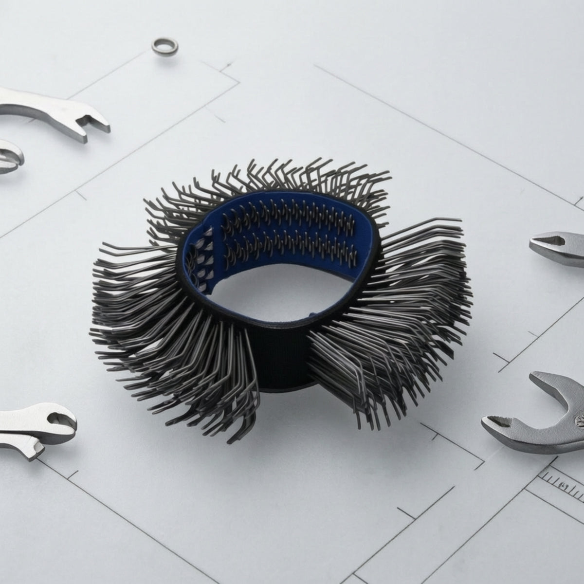 Wire Wheel Brush with Core Surface Cleaning Wire Brush Wheel Cleaning Heavy-Duty for Mechanics, Welders, Auto Body Restoration