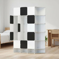 Cube Wardrobe Cabinet Multi-Compartment Cube Closet Organizer Plastic Panels