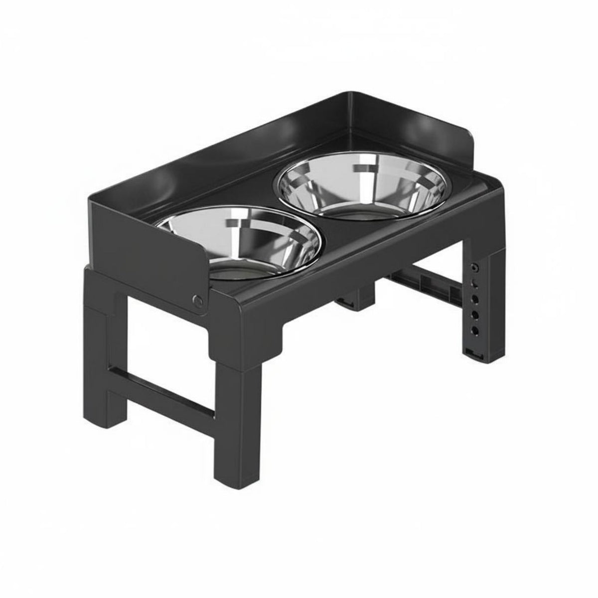 Neck Friendly Foldable Dog Bowl Stand Easy to Clean Stainless Steel Feline Bowl Rack Space-Saving Stainless Steel Pet Bowls Stable for Dogs, Cats, Drinking