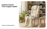 Recliner with Footstool Adjustable Backrestrest Padded Chair and Ottoman Set Ergonomic Design exceptionallySoft Fabric