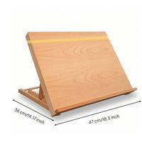 Table Top Easel Beechwood Desktop Painting Surface Portable Wooden Easel with Shelf for Artists, Studio, Classroom