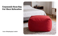 Single-Person Bean Bag Sofa Comfortable Floor Lounger Relaxing Easy to Move for Young Adults, Teens, Balcony, Bedroom, Dorm Room