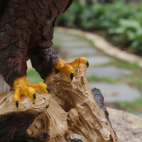 Eagle Sculpture Realistic Details Eagle Garden Ornament Weathered Look for Park