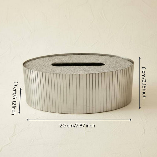 Horsehair Tissue Holder French Style Luxury Tissue Box Decorative Accent Stainless Steel Napkin Box for Hotel
