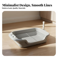 Dog Litter Box with Steel Mesh Detachable Design Dog Potty Tray with Grate Mesh Training Toilet Portable Pet Pee Pad Holder