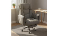 Reclining Comfy Sofa-Design Task Chair Comfortable Upholstered High-Back Computer Chair Wide Seat Office Furniture Padded Armrests for Bedroom