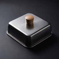 Griddle Dome with Wooden Knob Stainless Steel Melting Dome Domed Steak Cover for Backyard Grillers, Home Cooks, Griddle Surface Grilling, Kitchen