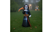 Outdoor Inflatable Reaper with Blade Freestanding Inflatable Grim Reaper Creepy Spooky for Yard, Halloween Party