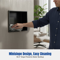 Stainless Steel Recessed Niche Cabinet, Bathroom Wall Shelf, Modern Metal Organizer, Rust Resistant