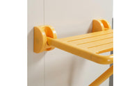 Space Saving Wall Mounted Shower Seat Easy to Install Wall Mounted Shower Chair Elastic Assisted for Seniors, Hospital, Nursing Home