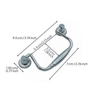 Zinc Alloy Box Handle Polished Finish Vintage Drop Handle Easy Installation Metal Bail Pull for Crafters