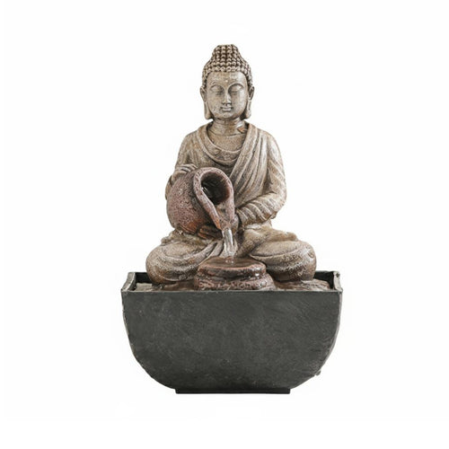 Feng Shui Wealth Fountain Compact Size Buddha Statue Water Fountain for Entryway