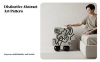 Small Nightstand Wabi-Sabi aesthetic Amorphous Side Table Hand-Painted Finish Multi-Functional for Design aficionados