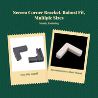 Vintage Aluminum Alloy Opening Screen Corner Bracket, Plastic Internal Angle Connector, Easy Installation, firm-fit, DIY Home Opening Accessories