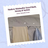 Wall Mounted Towel Rack, No-Drill, Rustproof Organizer