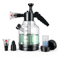 Spray Bottle Pressure Sprayer for Car Cleaning and Car Wash, Manual Pump Sprayer for Car Foam, 2L Hand Pump Action with Flat Base, 2 Types Nozzle