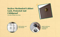 Keyless zinc alloy double door lock