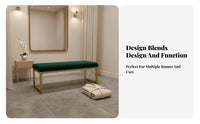 Entryway Changing Bench Multi-Purpose Long Stool Cushioned Seat Sturdy Construction for Homeowners, Hair Salon Shop
