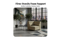 Nordic Aesthetic Modular Block Sofa High-Resilience Foam L-Shaped Chaise Lounger Wear-Resistant Living Room Furniture Solid Wood Frame for Apartment Dwellers, Guesthouse Owners, Interior Designers, Reception Area, Bedroom
