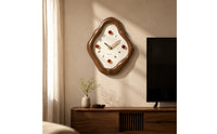 Wavy Wall Timepiece Decorative Natural Wall Timepiece Easy to Read