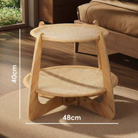 Wooden Cat Hammock Bed All Season Use Double Layer Cat Bed Breathable Animal Lounging Area for Cats, Kittens, Summer, Indoor