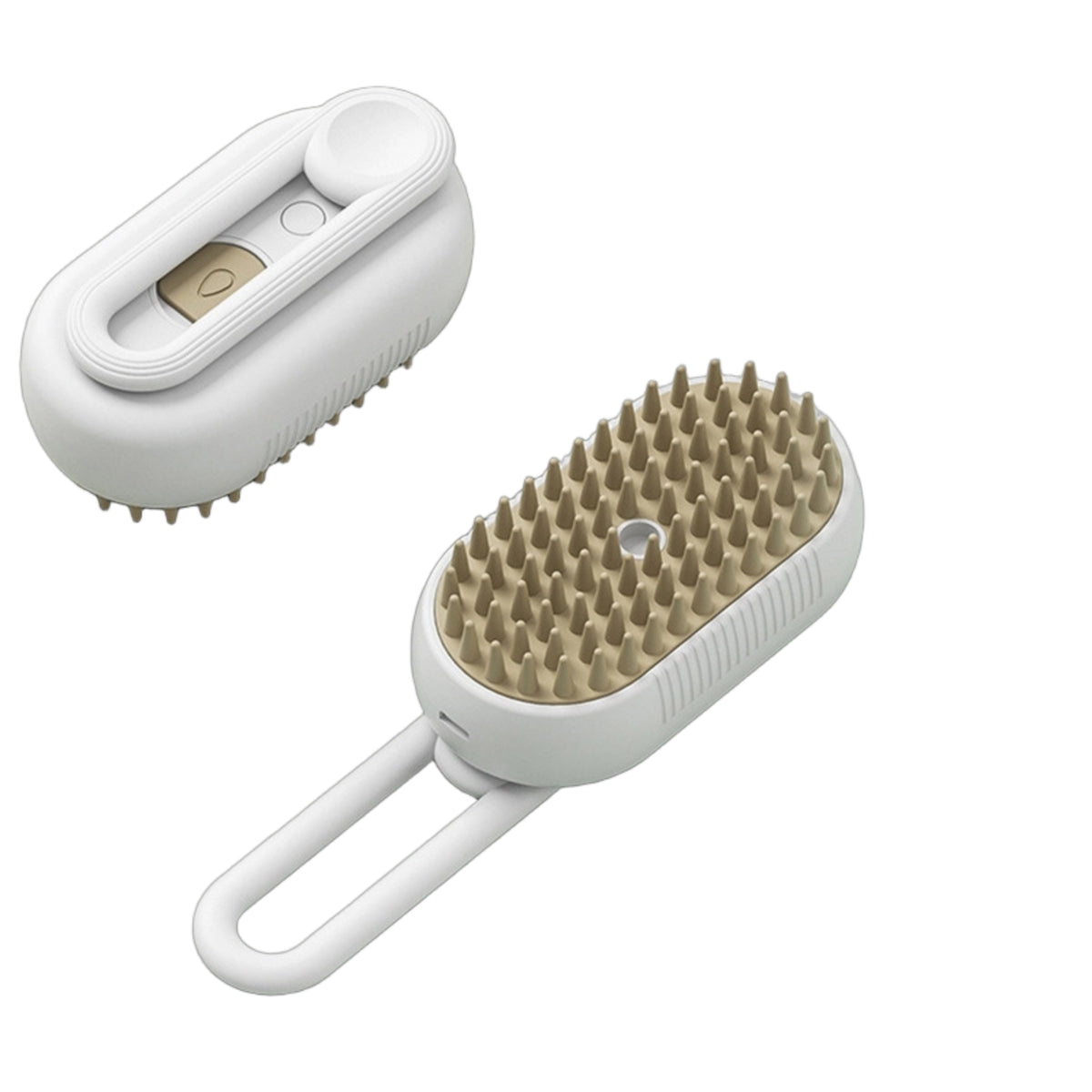 Pet Spray Brush with Foldable Handle Detangling for Dogs, Cats
