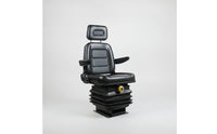 Cushioned Loader Seat with Vinyl Surface Heavy Duty Forklift Seat with Padded Backrest for Equipment Owners, Loaders, Forklifts