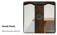 Miniature Official's Hat Chair Traditional Chinese Design Wooden Seat Antique Aesthetic Artisanal Quality for Children