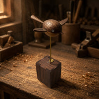 Wooden Bird Figurine Handmade Wood Bird Figurine Gift Idea for Desktop, Women